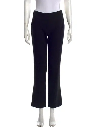 Pre-owned Valentino Virgin Wool Flared Pants In Blue