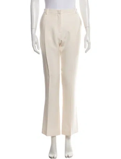 Pre-owned Valentino Virgin Wool Flared Pants W/ Tags In Neutrals