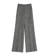 Valentino High-rise Wide-leg Trousers Featuring Pockets In Gray