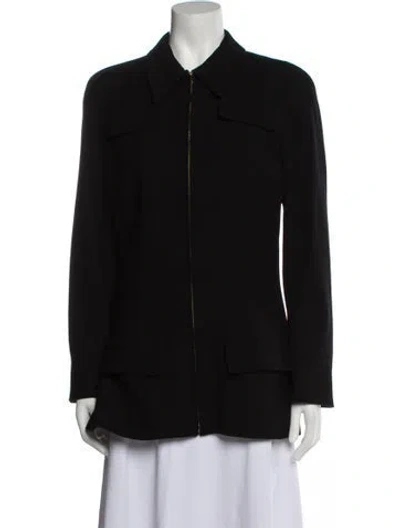 Pre-owned Valentino Virgin Wool Jacket In Black