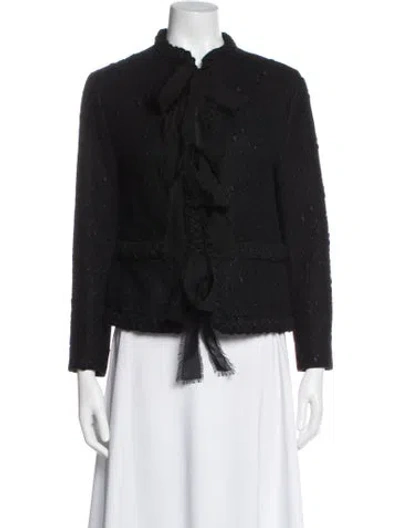Pre-owned Valentino Virgin Wool Jacket In Black