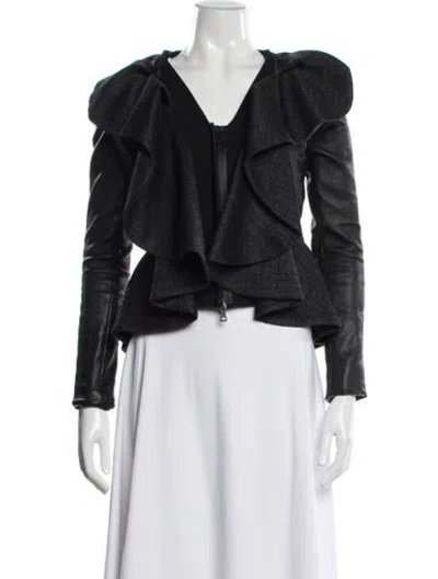 Pre-owned Valentino Virgin Wool Jacket In Black