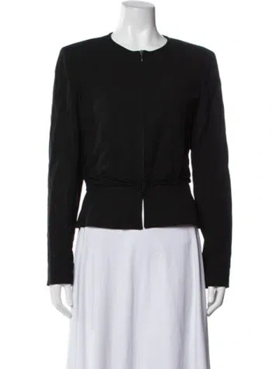 Pre-owned Valentino Virgin Wool Jacket In Black