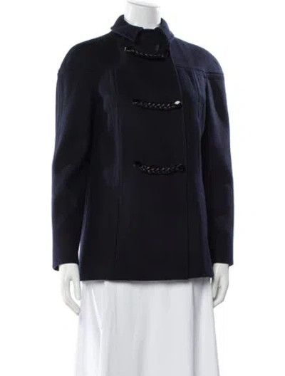 Pre-owned Valentino Virgin Wool Jacket In Blue