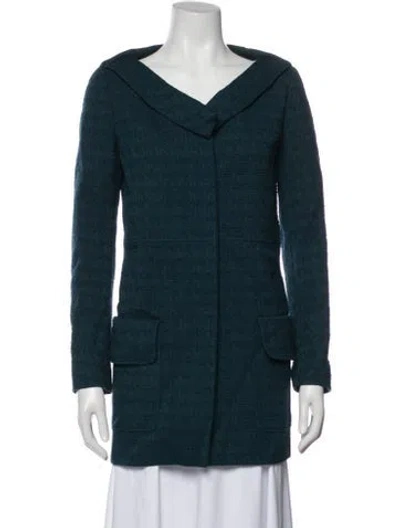 Pre-owned Valentino Virgin Wool Jacket In Blue