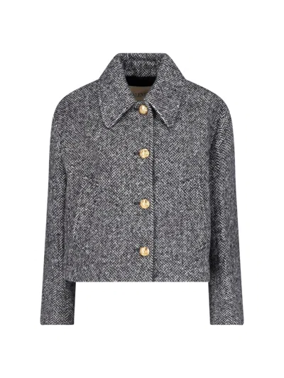 Valentino Virgin Wool Jacket In Gray