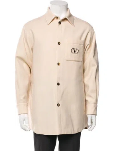 Pre-owned Valentino Virgin Wool Jacket In Neutral