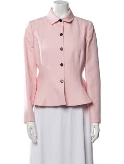 Pre-owned Valentino Virgin Wool Jacket In Pink