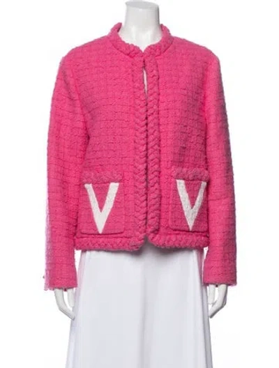 Pre-owned Valentino Virgin Wool Jacket In Pink