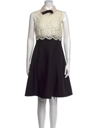 Pre-owned Valentino Virgin Wool Knee-length Dress In Neutral