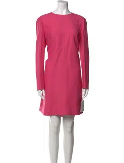 Pre-owned Valentino Virgin Wool Knee-length Dress In Pink