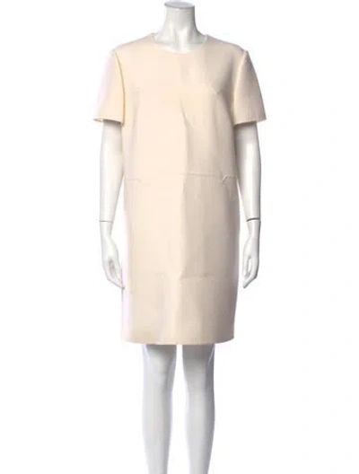 Pre-owned Valentino Virgin Wool Knee-length Dress In Pink