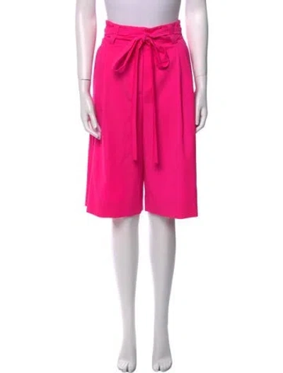 Pre-owned Valentino Virgin Wool Knee-length Shorts In Pink