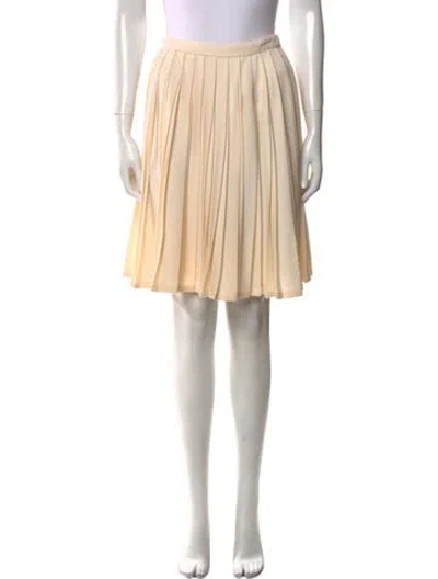 Pre-owned Valentino Virgin Wool Knee-length Skirt In Neutral