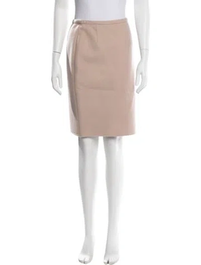 Pre-owned Valentino Virgin Wool Knee-length Skirt In Pink
