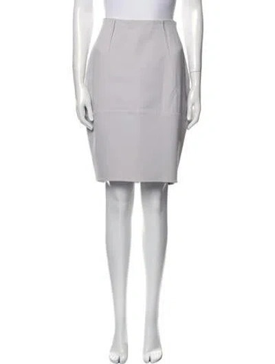 Pre-owned Valentino Virgin Wool Knee-length Skirt In Purple