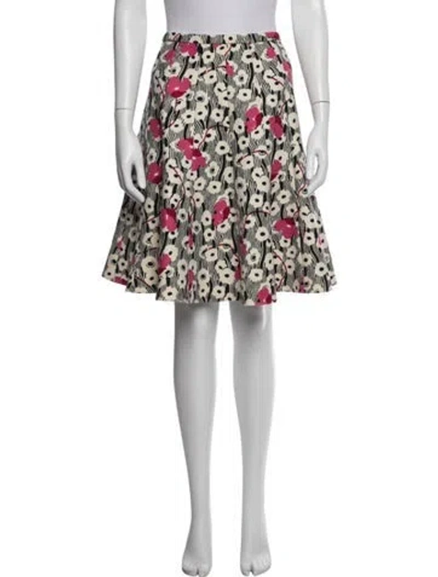 Pre-owned Valentino Virgin Wool Knee-length Skirt W/ Tags In Neutral