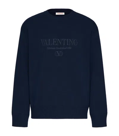 Valentino Garavani Dark Blue Wool Sweater