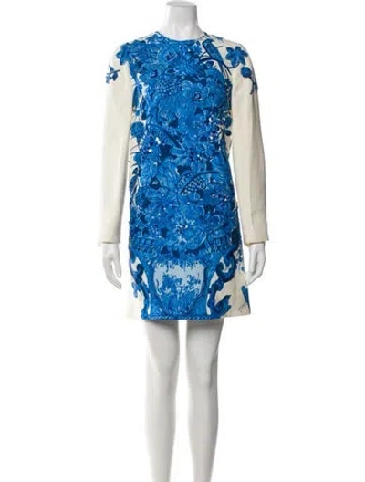 Pre-owned Valentino Virgin Wool Mini Dress