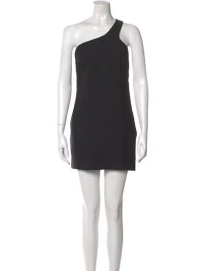Pre-owned Valentino Virgin Wool Mini Dress In Black