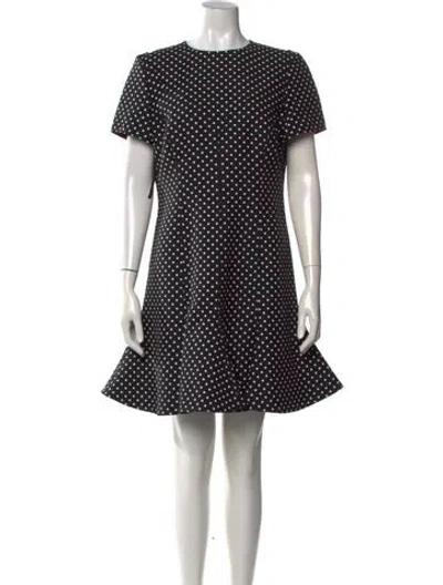 Pre-owned Valentino Virgin Wool Mini Dress In Black