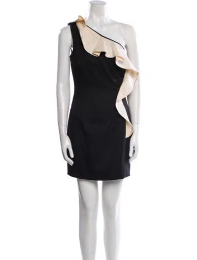 Pre-owned Valentino Virgin Wool Mini Dress In Multi
