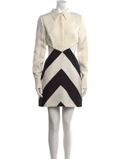 Pre-owned Valentino Virgin Wool Mini Dress In Multi