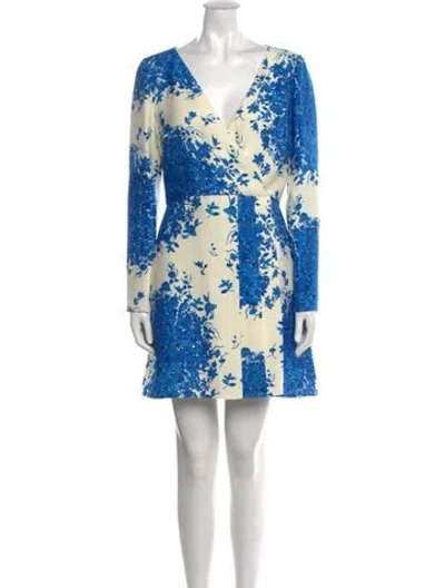 Pre-owned Valentino Virgin Wool Mini Dress In Neutral