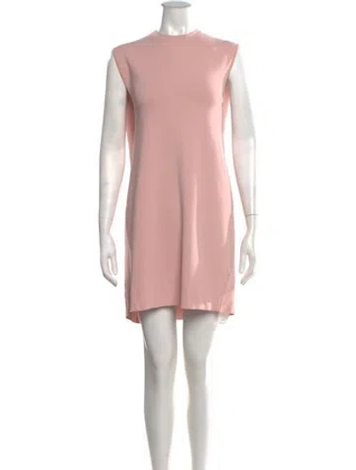Pre-owned Valentino Virgin Wool Mini Dress In Neutrals/pink
