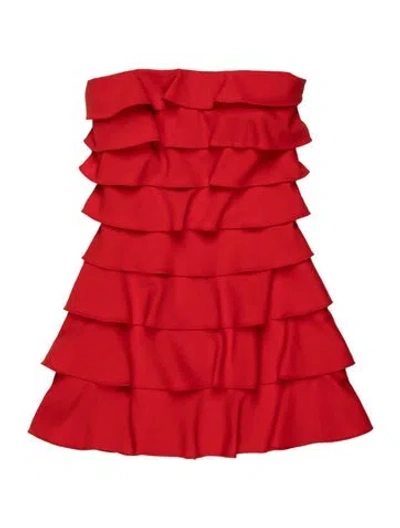 Pre-owned Valentino Virgin Wool Mini Dress In Orange