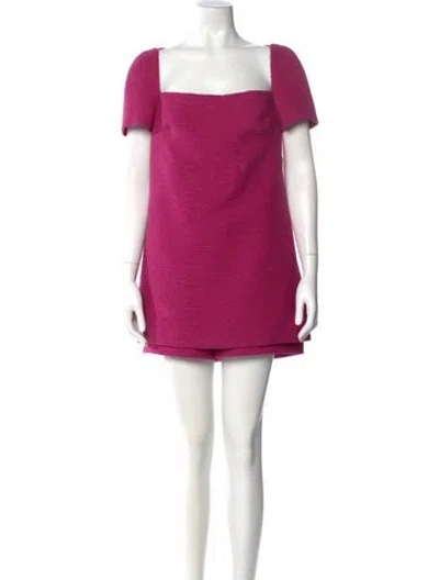 Pre-owned Valentino Virgin Wool Mini Dress In Pink