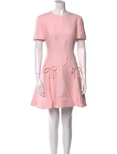 Pre-owned Valentino Virgin Wool Mini Dress In Pink