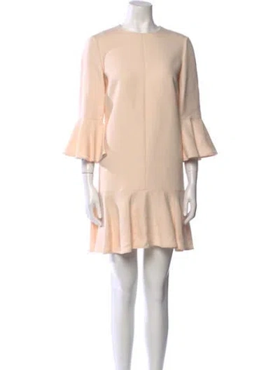 Pre-owned Valentino Virgin Wool Mini Dress In Pink