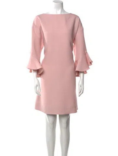 Pre-owned Valentino Virgin Wool Mini Dress In Pink