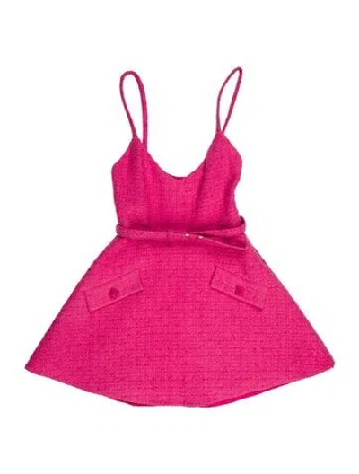Pre-owned Valentino Virgin Wool Mini Dress In Pink