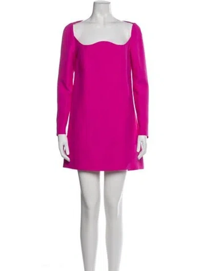 Pre-owned Valentino Virgin Wool Mini Dress In Pink