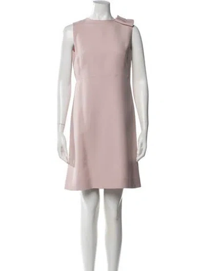 Pre-owned Valentino Virgin Wool Mini Dress In Pink