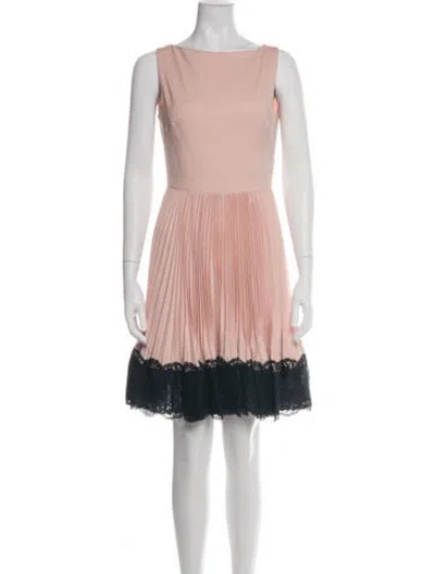 Pre-owned Valentino Virgin Wool Mini Dress In Pink
