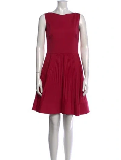 Pre-owned Valentino Virgin Wool Mini Dress In Pink
