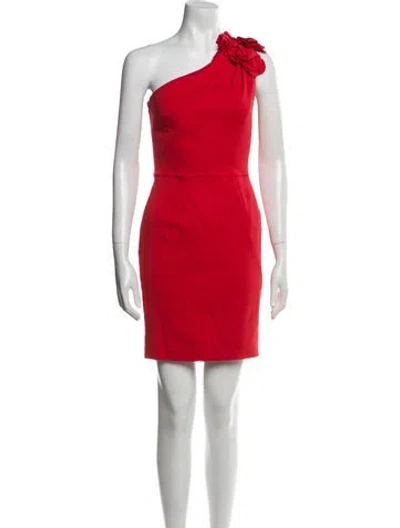 Pre-owned Valentino Virgin Wool Mini Dress In Red