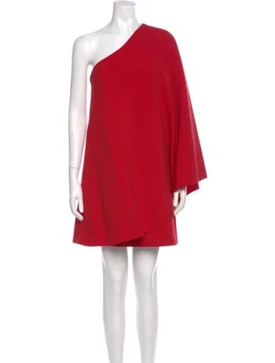 Pre-owned Valentino Virgin Wool Mini Dress In Red