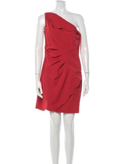 Pre-owned Valentino Virgin Wool Mini Dress In Red