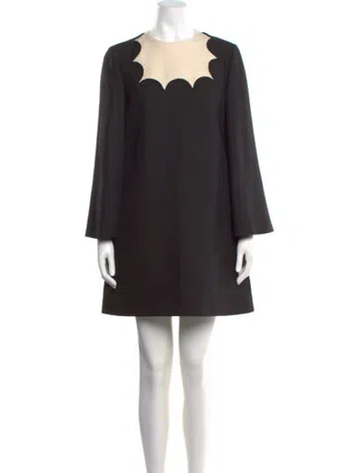 Pre-owned Valentino Virgin Wool Mini Dress W/ Tags