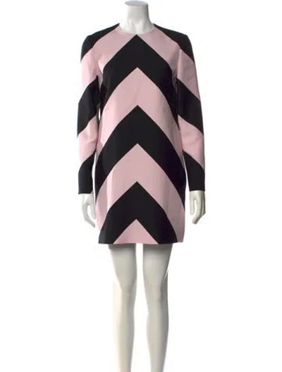 Pre-owned Valentino Virgin Wool Mini Dress W/ Tags In Black