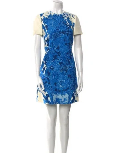 Pre-owned Valentino Virgin Wool Mini Dress W/ Tags In Multi