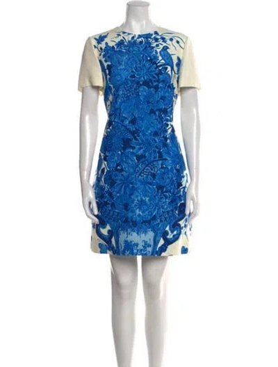 Pre-owned Valentino Virgin Wool Mini Dress W/ Tags In Multi
