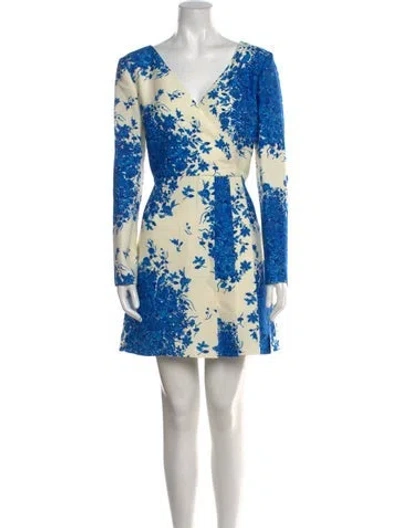 Pre-owned Valentino Virgin Wool Mini Dress W/ Tags In Multi