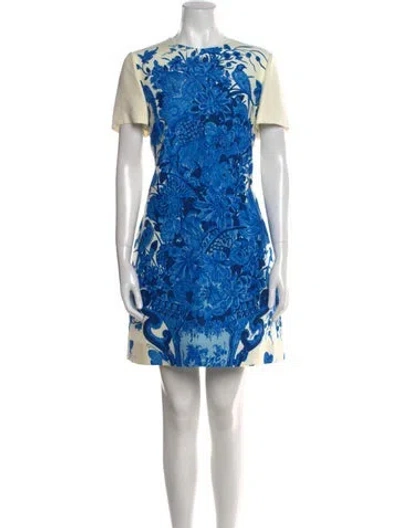 Pre-owned Valentino Virgin Wool Mini Dress W/ Tags In Multi