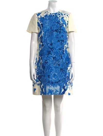 Pre-owned Valentino Virgin Wool Mini Dress W/ Tags In Multi