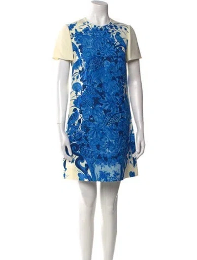 Pre-owned Valentino Virgin Wool Mini Dress W/ Tags In Neutral